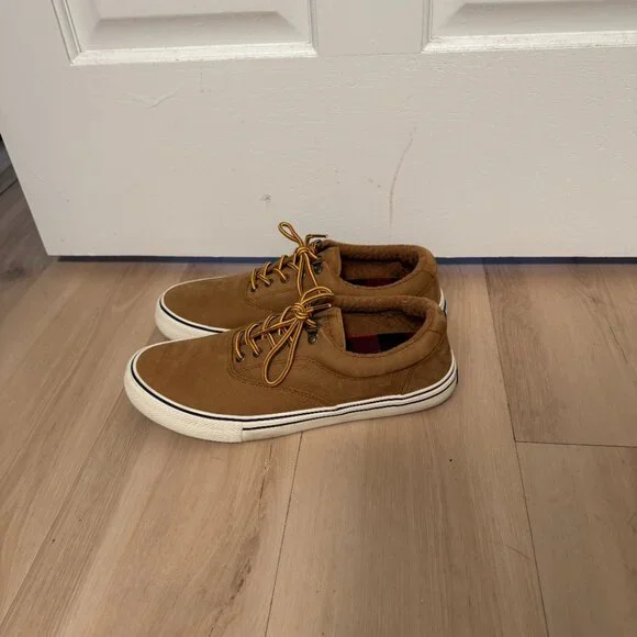 NWOT Sperry Men's Brown Suede Sneakers Size 10.5 - Picture 2 of 5